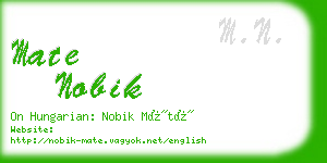 mate nobik business card